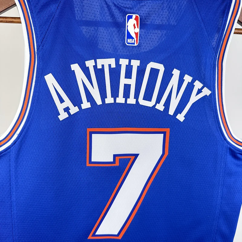 2021 New York Knicks Basketball Jersey trapeze limited #7 ANTHONY