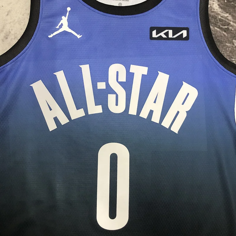 2023 Indiana Pacers Basketball Jersey All-Star Blue #0 HALIBURTON