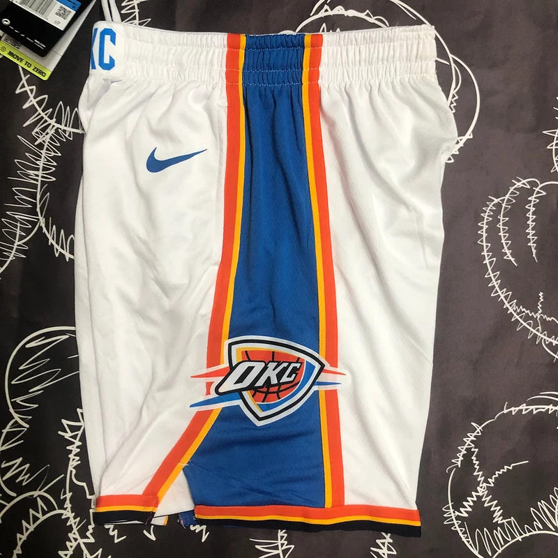 NBA Oklahoma City Thunder Basketball White Shorts