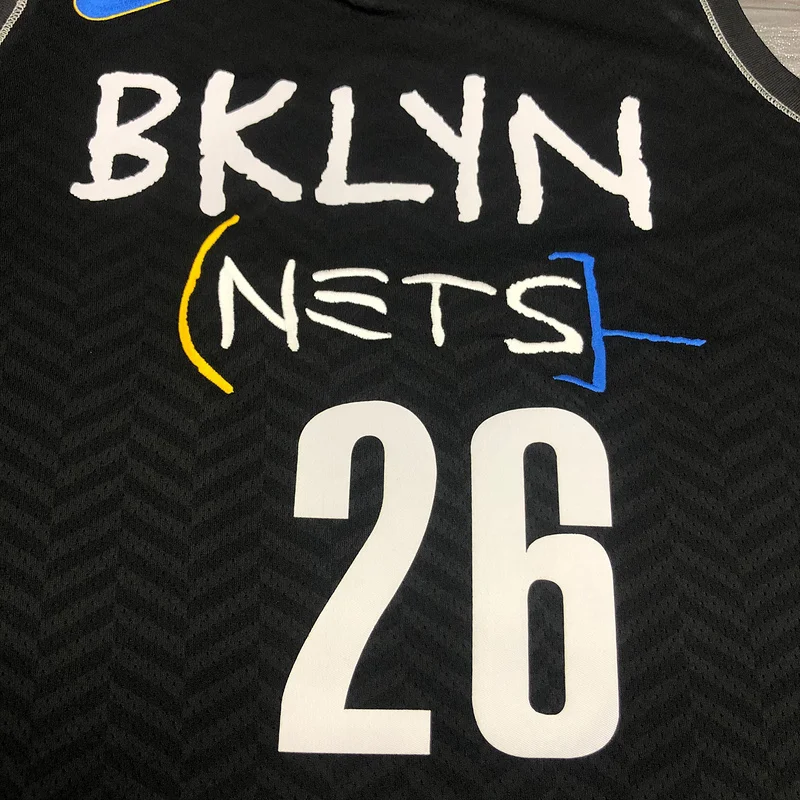 2021 Season Brooklyn Nets Basketball jersey city version Graffiti model #26 DINWIDDIE