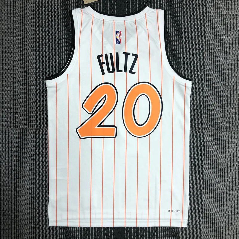 75th anniversary Orlando Magic Basketball Jersey White Orange #20 FULTZ