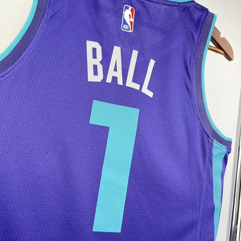 2020  Charlotte Hornets Basketball Jersey  CHA trapeze  limited  #1 BALL