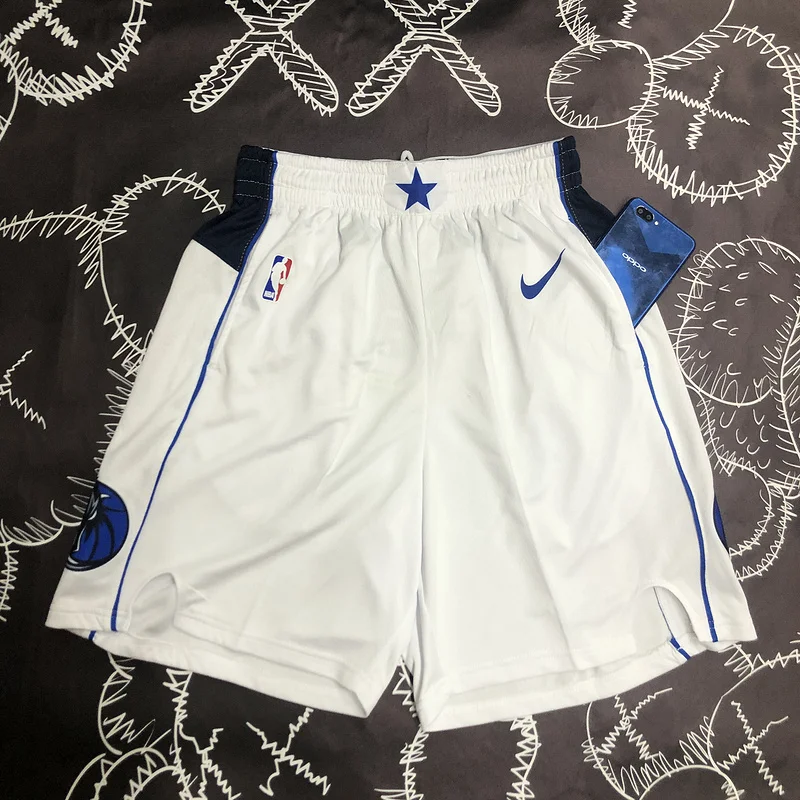 NBA Dallas Mavericks basketball White Shorts