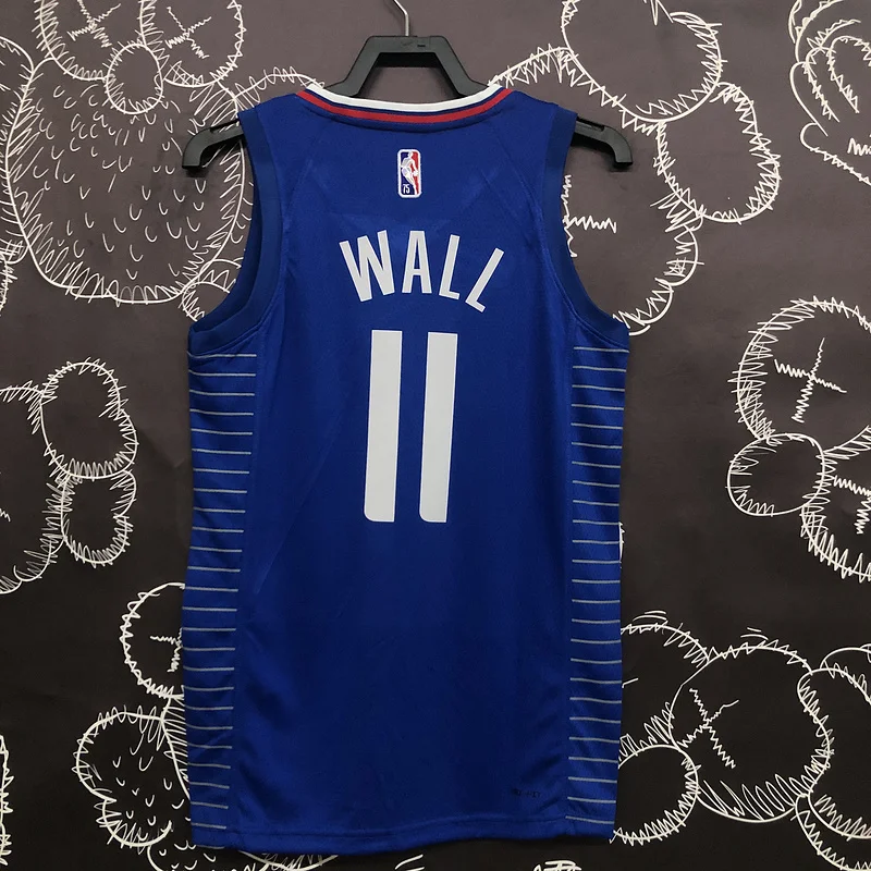 75th anniversary    NBA Los Angeles Clippers Basketball jersey   Blue  #11   WALL