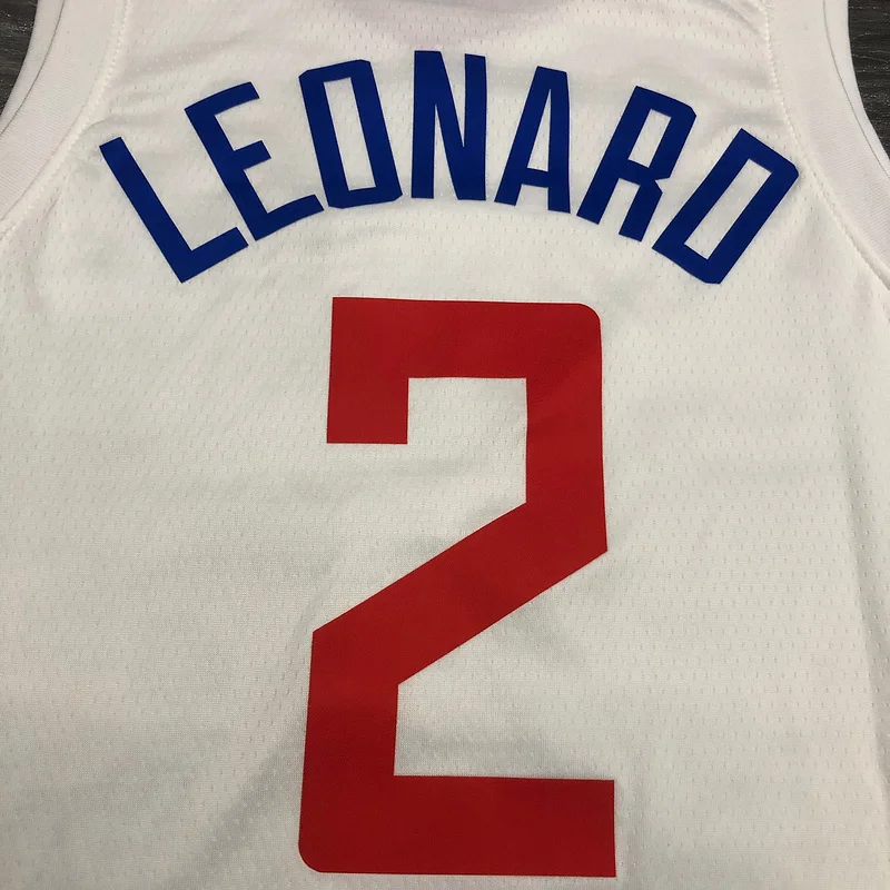 2020 Season NBA Los Angeles Clippers Basketball jersey  limited  White  #2  LEONARD