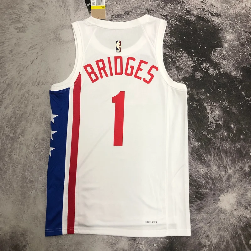 2023 Season Brooklyn Nets Basketball jersey Retro #1 BRIDGES