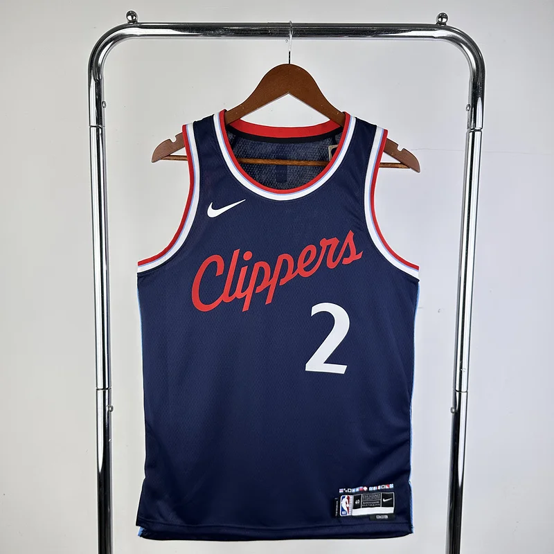 2025 Season  NBA Los Angeles Clippers Basketball jersey   Aawy   Blue  #2   LEONARD