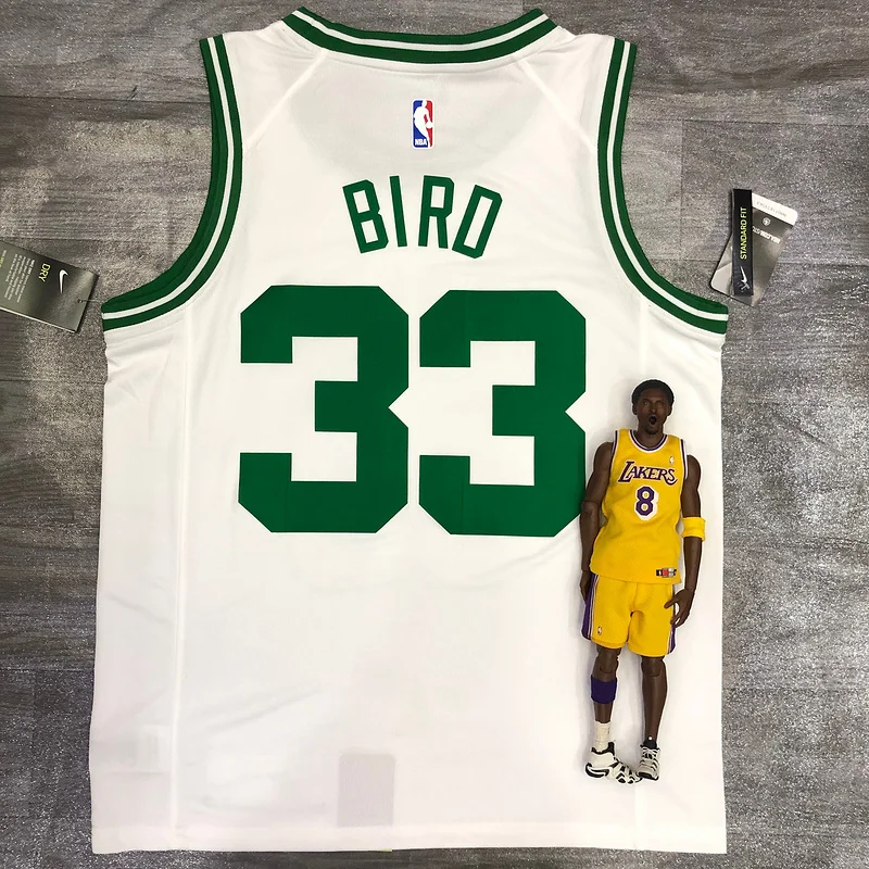 NBA Boston Celtics Basketball Jersey Retro Green White #33 BIRD