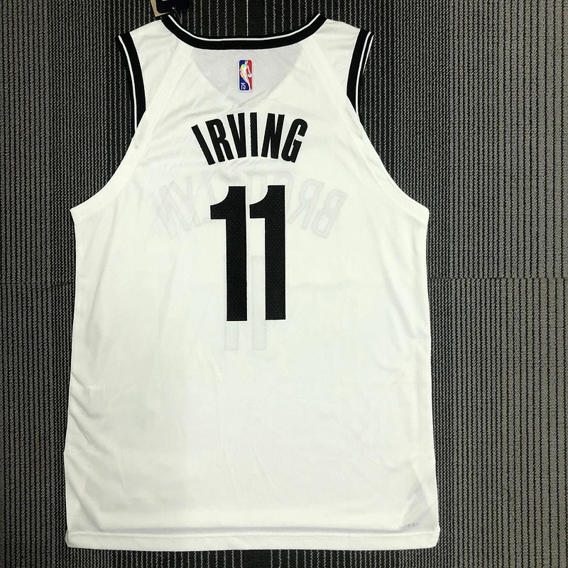 AU Player Version Brooklyn Nets Basketball jersey White #11 IRVING