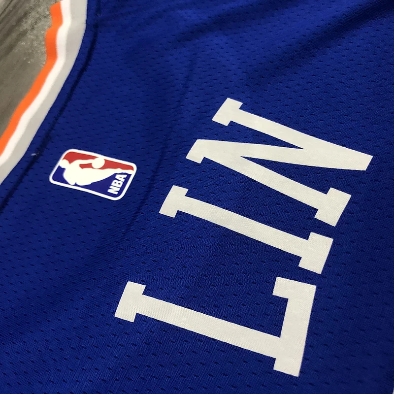 New York Knicks Basketball Jersey Blue #17 LIN