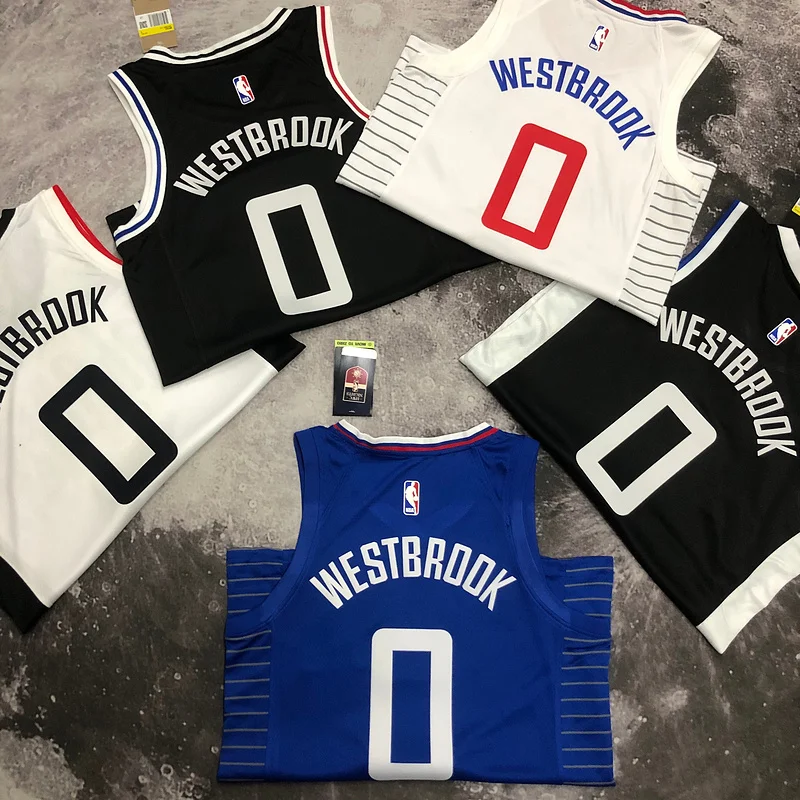 NBA Los Angeles Clippers Basketball jersey   limited   Blue  #0    WESTBROOK