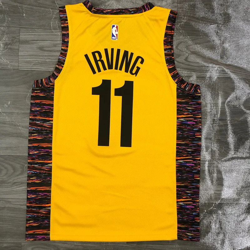 Brooklyn Nets Basketball jersey Commemorative Edition Yellow Camouflage #11 IRVING