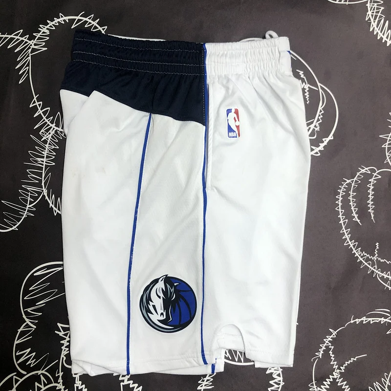 NBA Dallas Mavericks basketball White Shorts