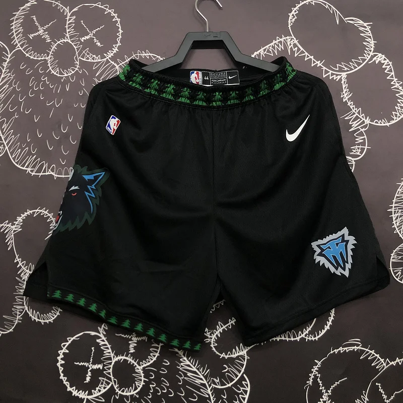 Minnesota Timberwolves Basketball Retro Black Shorts