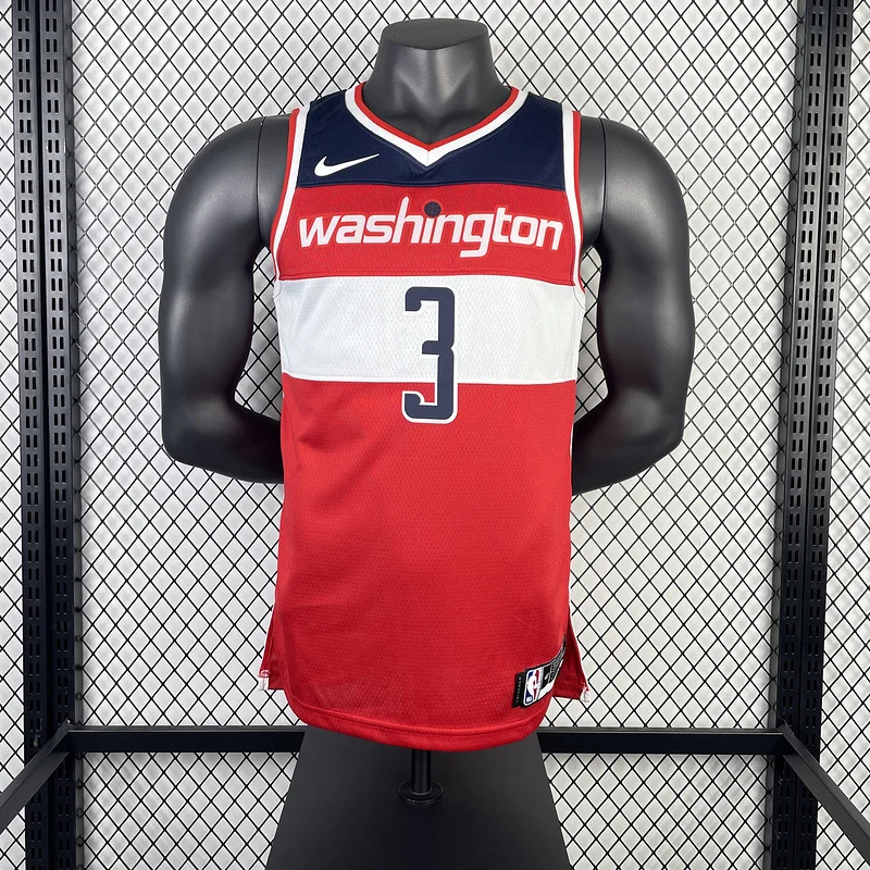 2023  Washington Wizards Basketball Jersey   Aawy   Red  #3    BEAL