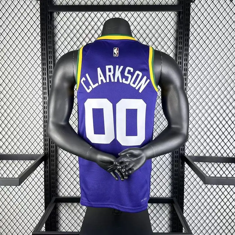 2024 Utah Jazz Basketball Jersey Retro #00 CLARKSON