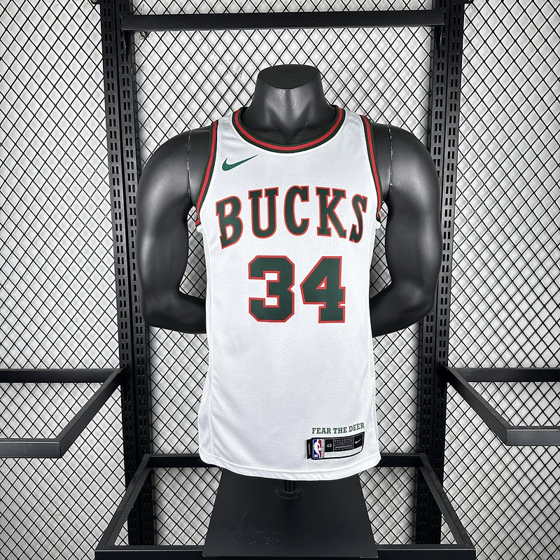 2018 Season NBA Milwaukee Bucks Basketball jersey Retro #34 Antetokounmpo