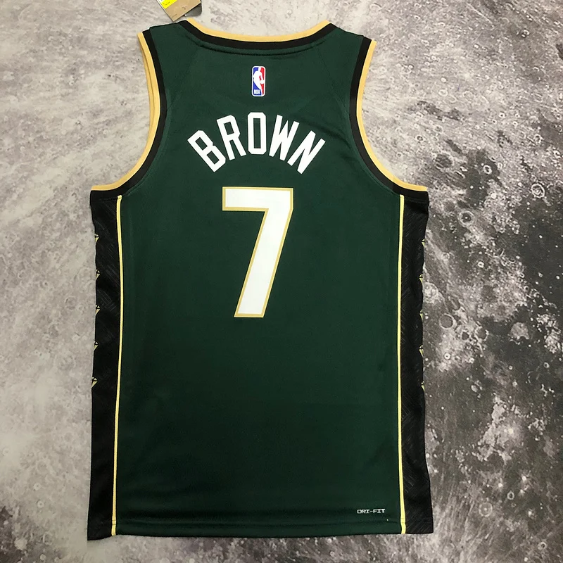 2023 Season NBA Boston Celtics Basketball Jersey city version #7 BROWN