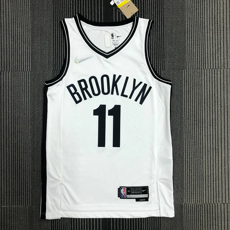 75th anniversary Brooklyn Nets Basketball jersey White #11 IRVING