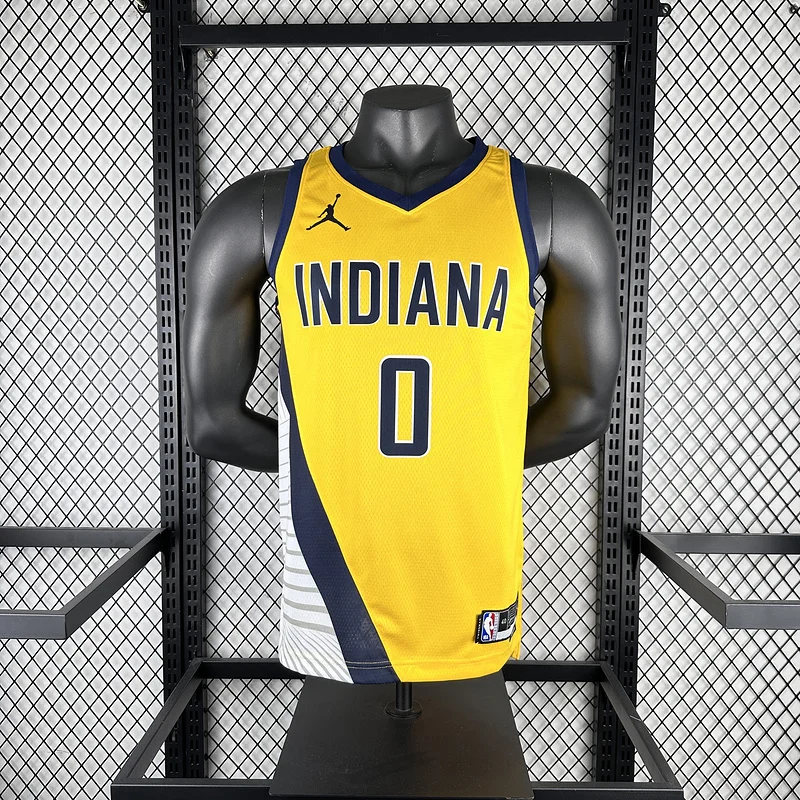 2023 Indiana Pacers Basketball Jersey trapeze limited #0 HALIBURTON