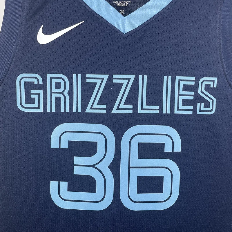 2023 Season NBA Memphis Grizzlies Basketball Jersey Aawy Blue #36 SMART