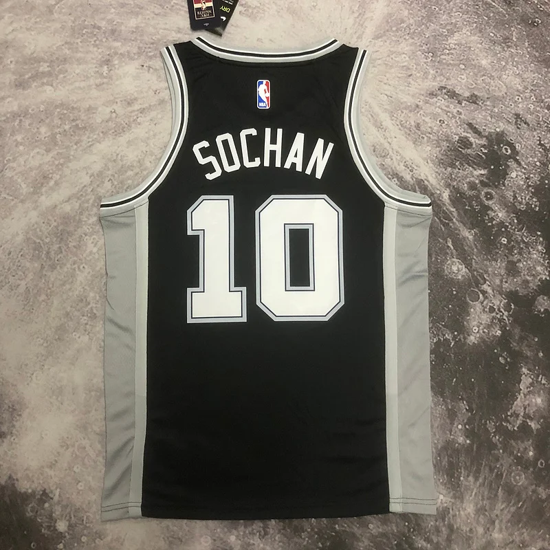 2023 San Antonio Spurs Basketball Jersey Black #10 SOCHAN