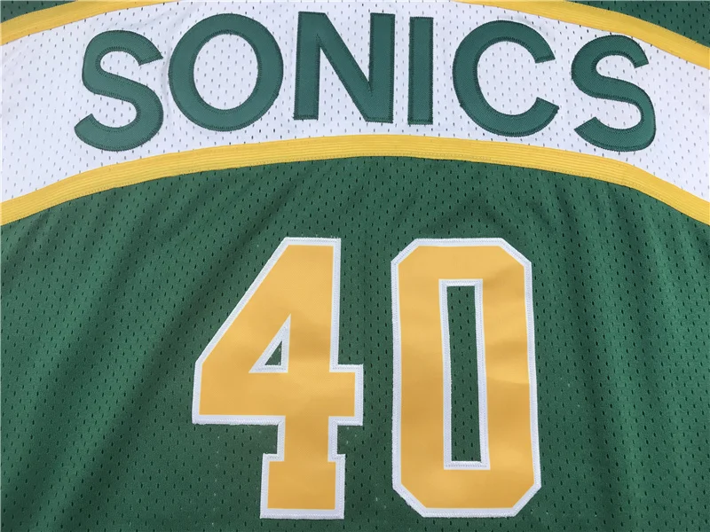 NBA Seattle SuperSonics Basketball jersey 40 Green