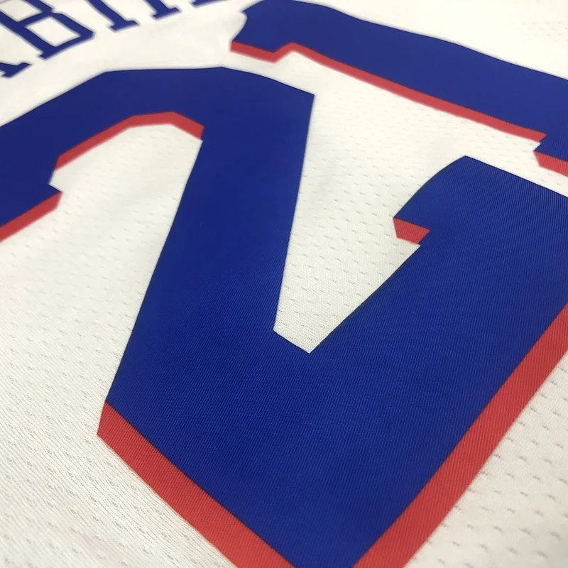 NBA Philadelphia 76ers Basketball Jersey V-neck White #21 EMBIID