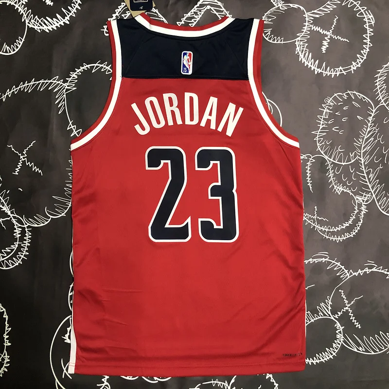 75th anniversary Washington Wizards Basketball Jersey Red #23 JORDAN