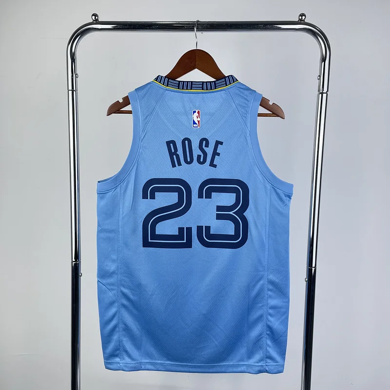 2021 Season NBA Memphis Grizzlies Basketball Jersey trapeze limited #23 ROSE