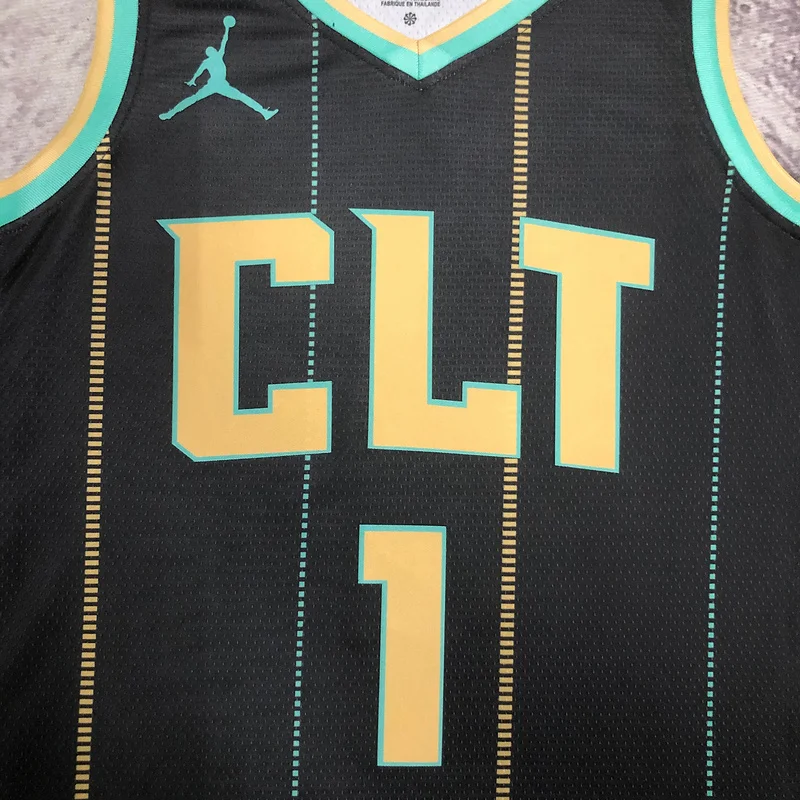 2023  Charlotte Hornets Basketball Jersey   city version #1  BALL