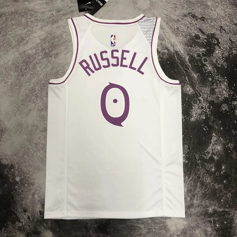 Minnesota Timberwolves Basketball Jersey white pink #0 RUSSELL