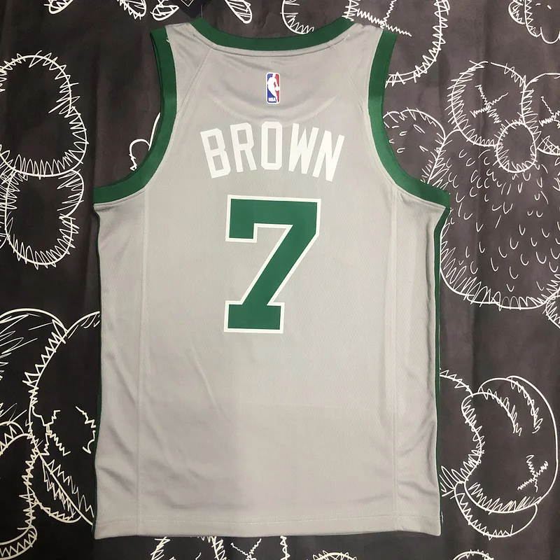 NBA Boston Celtics Basketball Jersey Gray #7 BROWN