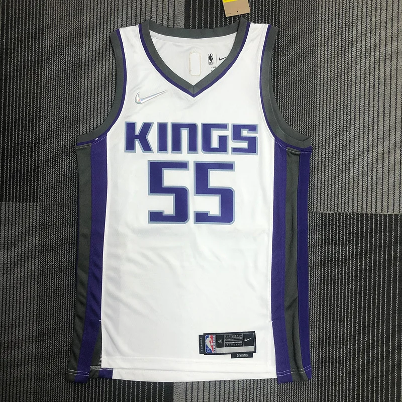 75th anniversary Sacramento Kings Basketball Jersey White #55 WILLIAMS