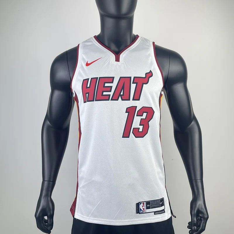 NBA Miami Heat basketball jersey V-neck White #13 ADEBAYO