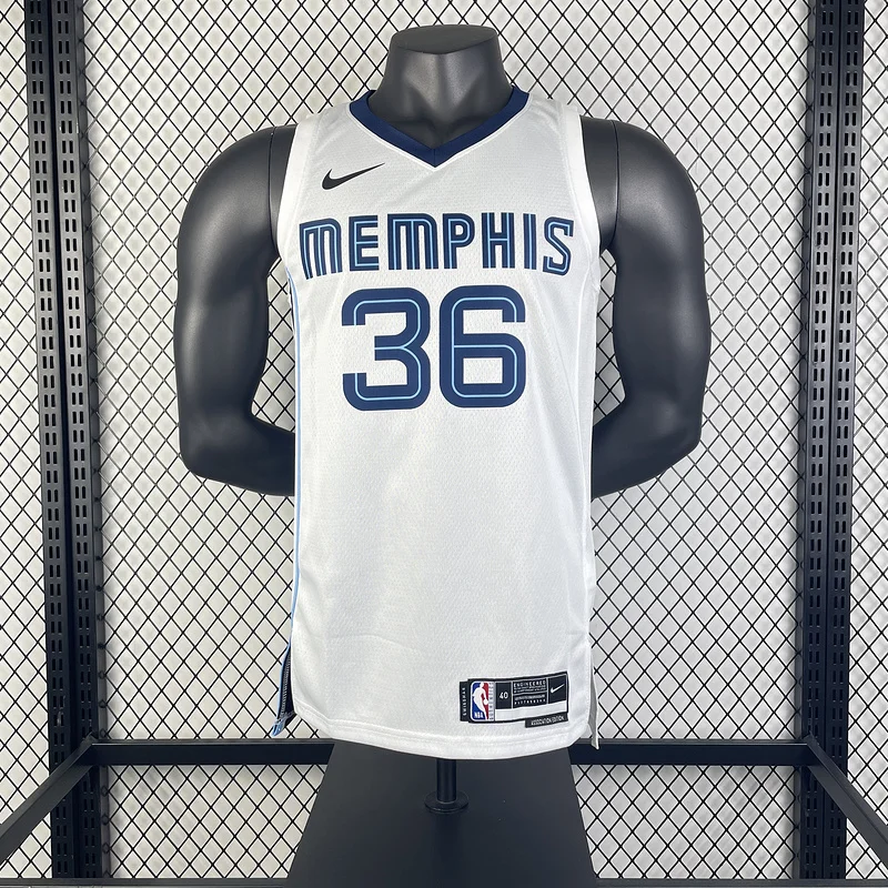 2023 Season NBA Memphis Grizzlies Basketball Jersey Home White #36 SMART