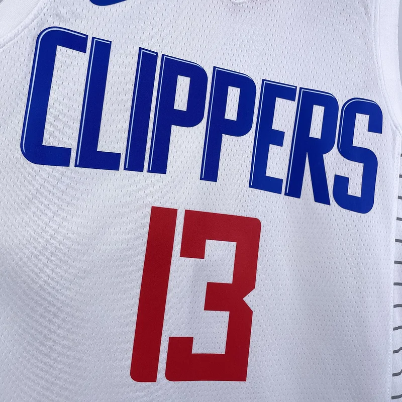 2023 Season   NBA Los Angeles Clippers Basketball jersey   Home   White  #13   GEORGE