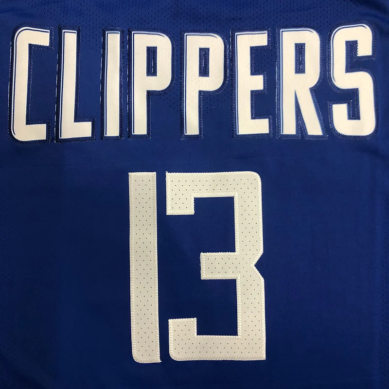 AU player version NBA Los Angeles Clippers Basketball jersey    Blue  #13     GEORGE