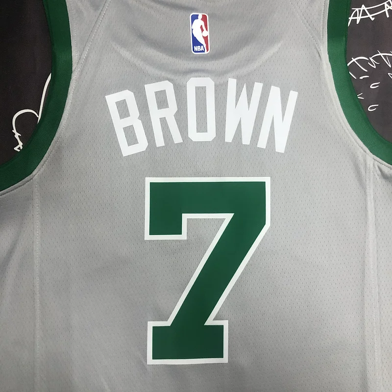 NBA Boston Celtics Basketball Jersey Gray #7 BROWN