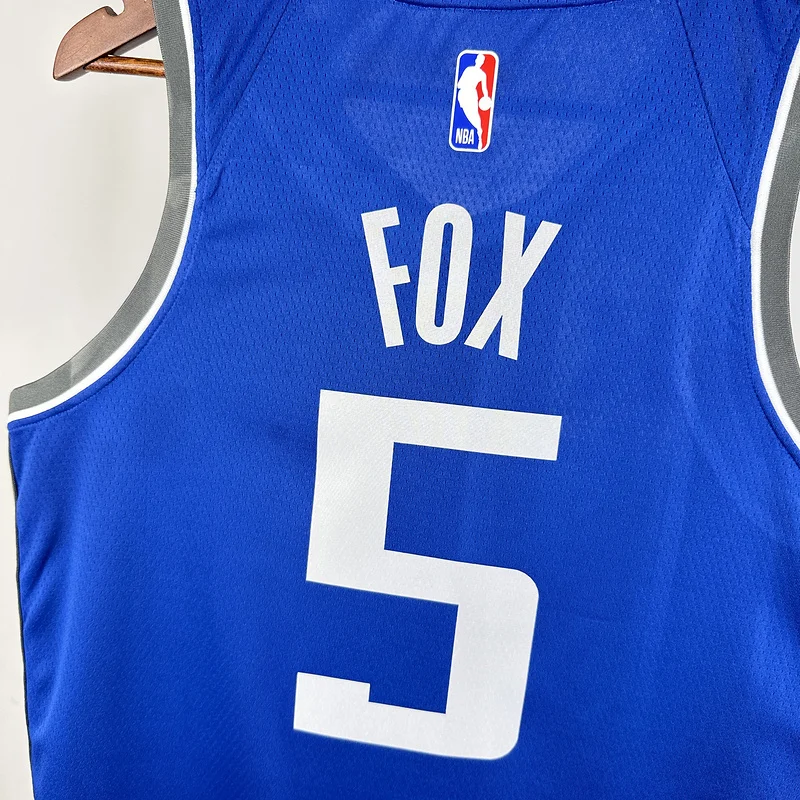 2024 Sacramento Kings Basketball Jersey city version #5 FOX