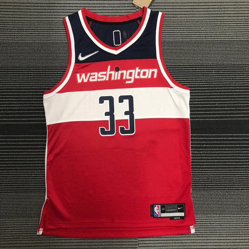 75th anniversary Washington Wizards Basketball Jersey Red #33 KUZMA