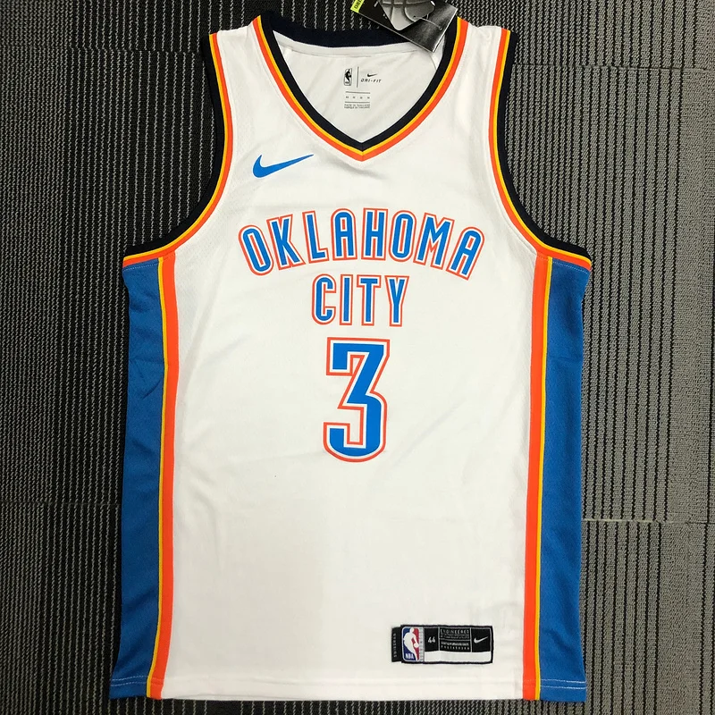 NBA Oklahoma City Thunder Basketball Jersey White #3 PAUL