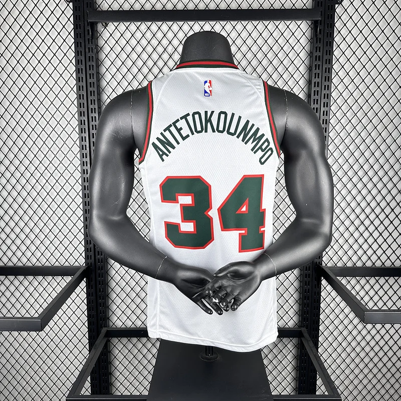 2018 Season NBA Milwaukee Bucks Basketball jersey Retro #34 Antetokounmpo