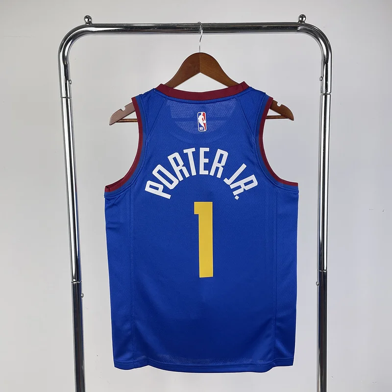 2021 Season NBA Denver Nuggets Basketball jersey trapeze limited #1 PORTER JR