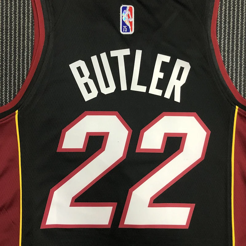 75th anniversary NBA Miami Heat basketball jersey Black #22 BUTLER