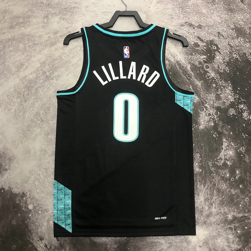 2023  Portland Trail Blazers Basketball Jersey   city version  #0   LILIARD