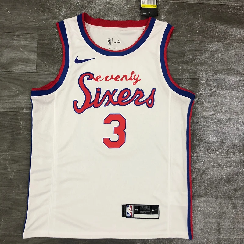 2021 Season NBA Philadelphia 76ers Basketball Jersey Retro limited #3 IVERSON