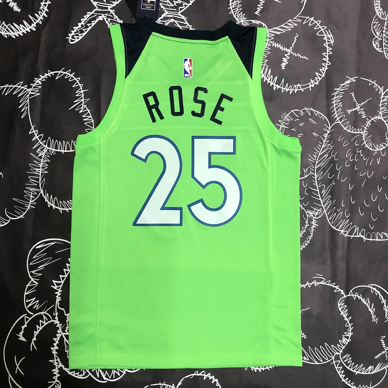 Minnesota Timberwolves Basketball Jersey trapeze #25 ROSE