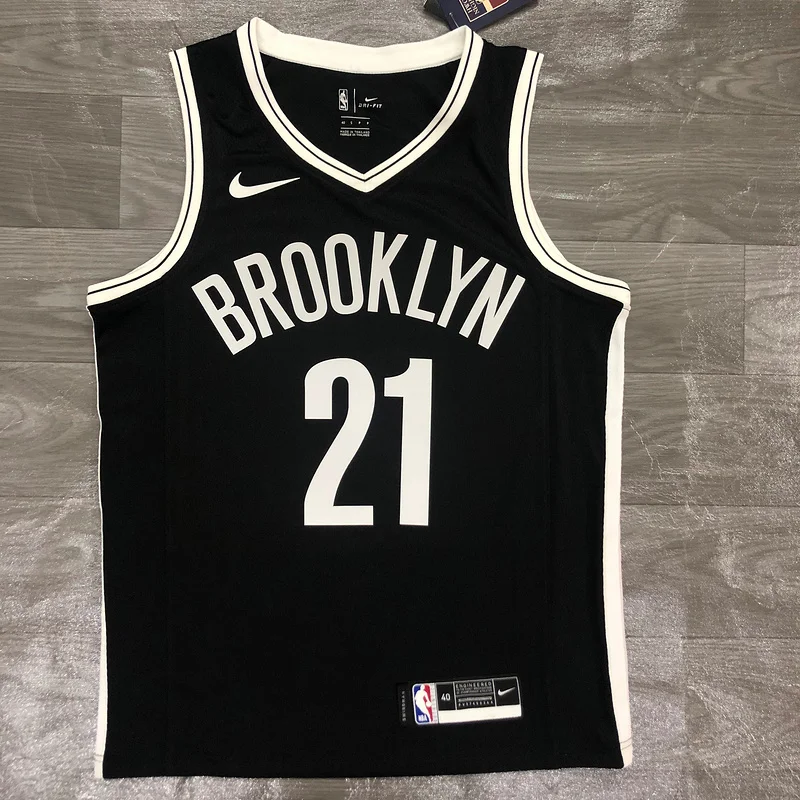 Brooklyn Nets Basketball jersey Black #21 CLOWNEY