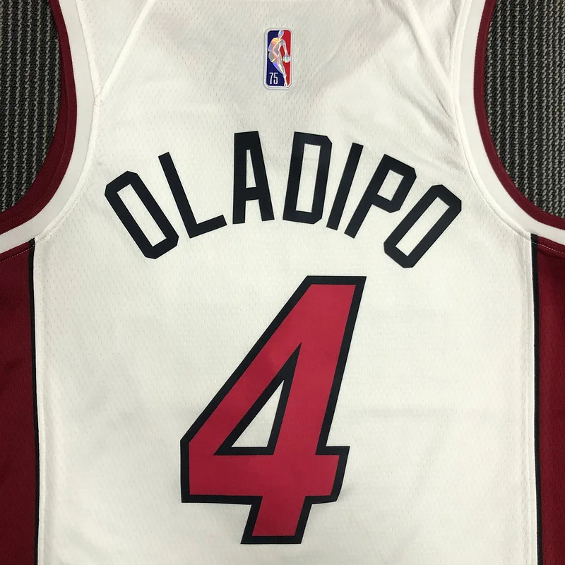 75th anniversary NBA Miami Heat basketball jersey White #4 OLADIPO